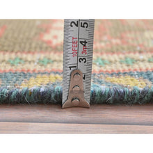 Load image into Gallery viewer, 3&#39;x10&#39;1&quot; Taupe, Worn Down, Bohemian Vintage Persian Lilahan, Hand Knotted, Pure Wool, Professionally Cleaned Wide Runner Oriental Rug FWR491376