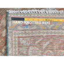 Load image into Gallery viewer, 3&#39;x10&#39;1&quot; Taupe, Worn Down, Bohemian Vintage Persian Lilahan, Hand Knotted, Pure Wool, Professionally Cleaned Wide Runner Oriental Rug FWR491376