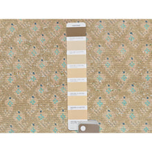 Load image into Gallery viewer, 3&#39;3&quot;x9&#39;9&quot; Mocha Brown, Vintage Persian Serab with All Over Small Repetitive Boteh Design, Hand Knotted Pure Wool, Distressed, Clean Wide Runner Oriental Rug FWR491382