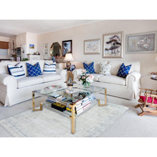 Load image into Gallery viewer, 6&#39;3&quot;x9&#39;6&quot; Ivory, Worn Wool Hand Knotted, Old Persian Kerman Cropped Thin Distressed Look, Oriental Rug FWR491658