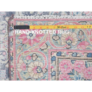 3'7"x6' Burnt Henna Brown, Semi Antique Persian Baluch Village Design, Vibrant Wool, Hand Knotted Evenly Worn Distressed Look, Sides and Ends Professionally Secured, Cleaned, Cropped Thin Great Condition, Oriental Rug FWR515844