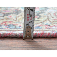 Load image into Gallery viewer, 1&#39;9&quot;x1&#39;9&quot; Colorful, Hand Knotted Old Persian Kerman, Cropped Thin Distressed Look Worn Wool, Square Oriental Rug FWR491718
