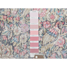Load image into Gallery viewer, 1&#39;9&quot;x1&#39;9&quot; Colorful, Old Persian Kerman Shabby Chic Cropped Thin, Distressed Look Worn Wool Hand Knotted, Square Oriental Rug FWR491742