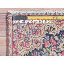 Load image into Gallery viewer, 1&#39;9&quot;x1&#39;9&quot; Colorful, Old Persian Kerman Shabby Chic Cropped Thin, Distressed Look Worn Wool Hand Knotted, Square Oriental Rug FWR491742