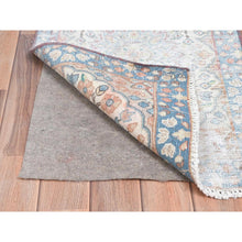 Load image into Gallery viewer, 1&#39;9&quot;x2&#39;9&quot; Ivory, Old Persian Kerman Cropped Thin, Distressed Look Worn Wool Hand Knotted, Mat Oriental Rug FWR491814