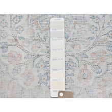 Load image into Gallery viewer, 1&#39;9&quot;x2&#39;9&quot; Ivory, Old Persian Kerman Cropped Thin, Distressed Look Worn Wool Hand Knotted, Mat Oriental Rug FWR491814