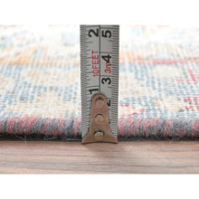 Load image into Gallery viewer, 1&#39;9&quot;x2&#39;9&quot; Ivory, Old Persian Kerman Cropped Thin, Distressed Look Worn Wool Hand Knotted, Mat Oriental Rug FWR491814