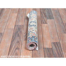 Load image into Gallery viewer, 2&#39;x2&#39;9&quot; Ivory, Old Persian Kerman Cropped Thin, Distressed Look Worn Wool Hand Knotted, Mat Oriental Rug FWR491838