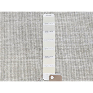 1'9"x3'6" Ivory, Cropped Thin Distressed Look Worn Wool, Hand Knotted Old Persian Kerman Shabby Chic, Oriental Rug FWR491862