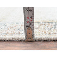 Load image into Gallery viewer, 1&#39;9&quot;x3&#39;6&quot; Ivory, Cropped Thin Distressed Look Worn Wool, Hand Knotted Old Persian Kerman Shabby Chic, Oriental Rug FWR491862