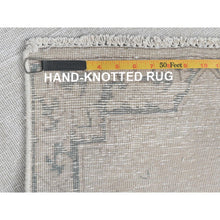 Load image into Gallery viewer, 1&#39;9&quot;x3&#39;6&quot; Ivory, Cropped Thin Distressed Look Worn Wool, Hand Knotted Old Persian Kerman Shabby Chic, Oriental Rug FWR491862