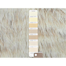 Load image into Gallery viewer, 3&#39;x3&#39; Beige, Shag Flokati Greek Style, Undyed Natural Wool Hand Knotted, Square Oriental Rug FWR492126