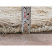 Load image into Gallery viewer, 2&#39;10&quot;x5&#39;5&quot; Beige, Shaggy Moroccan Exotic Texture, Undyed Natural Wool Hand Knotted, Oriental Rug FWR492144