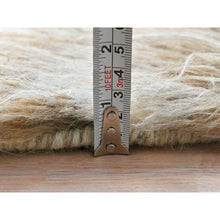 Load image into Gallery viewer, 3&#39;2&quot;x5&#39;6&quot; Beige, Hand Knotted Shaggy Moroccan, Exotic Texture Undyed Natural Wool, Oriental Rug FWR492150