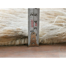 Load image into Gallery viewer, 3&#39;2&quot;x5&#39;6&quot; Beige, Hand Knotted Shag Flokati Greek Style Undyed Natural Wool, Oriental Rug FWR492150