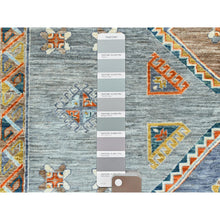 Load image into Gallery viewer, 8&#39;3&quot;x9&#39;7&quot; Silver Gray, Dense Weave Organic Wool, Hand Knotted Armenian Inspired Caucasian Design, 200 Kpsi Vegetable Dyes, Oriental Rug FWR492174
