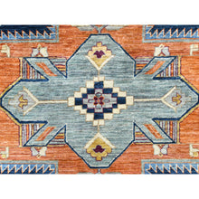 Load image into Gallery viewer, 9&#39;1&quot;x11&#39;7&quot; Navy Blue, Armenian Inspired Caucasian Design With Birds Figurines 200 Kpsi, Vegetable Dyes Dense Weave, Pure Wool Hand Knotted, Oriental Rug FWR492186
