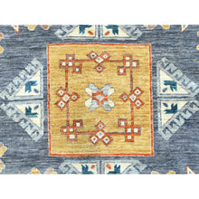Load image into Gallery viewer, 10&#39;x13&#39;7&quot; Gray, Hand Knotted Armenian Inspired Caucasian Design, 200 Kpsi Natural Dyes, Densely Woven Soft Wool, Oriental Rug FWR492192