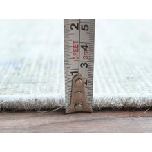 Load image into Gallery viewer, 9&#39;7&quot;x12&#39;4&quot; Blueish Gray, Distressed Feel Worn Wool, Hand Knotted Vintage Persian Tabriz, Shaved Down, Oriental Rug FWR492570