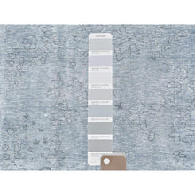 Load image into Gallery viewer, 9&#39;5&quot;x12&#39;2&quot; Light Gray, Shaved Down Rustic Look, Worn Wool Hand Knotted, Vintage Persian Tabriz, Oriental Rug FWR492582