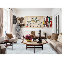 Load image into Gallery viewer, 7&#39;x10&#39;2&quot; Light Gray, Hand Knotted Vintage Persian Tabriz, Shaved Down Rustic Look, Worn Wool, Oriental Rug FWR492630