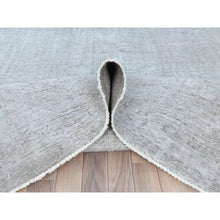 Load image into Gallery viewer, 7&#39;x10&#39;2&quot; Light Gray, Hand Knotted Vintage Persian Tabriz, Shaved Down Rustic Look, Worn Wool, Oriental Rug FWR492630