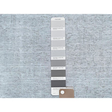 Load image into Gallery viewer, 7&#39;x10&#39;2&quot; Light Gray, Hand Knotted Vintage Persian Tabriz, Shaved Down Rustic Look, Worn Wool, Oriental Rug FWR492630