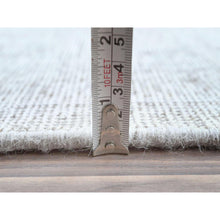 Load image into Gallery viewer, 7&#39;x10&#39;2&quot; Light Gray, Hand Knotted Vintage Persian Tabriz, Shaved Down Rustic Look, Worn Wool, Oriental Rug FWR492630