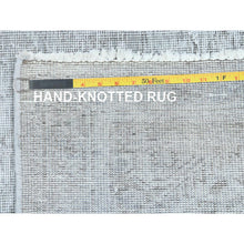 Load image into Gallery viewer, 7&#39;x10&#39;2&quot; Light Gray, Hand Knotted Vintage Persian Tabriz, Shaved Down Rustic Look, Worn Wool, Oriental Rug FWR492630