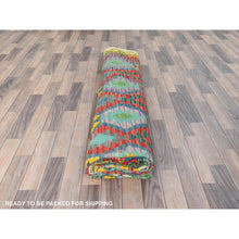 Load image into Gallery viewer, 10&#39;1&quot;x13&#39;1&quot; Colorful, Hand Woven Afghan Kilim With Geometric Design, Vegetable Dyes Flat Weave, Soft Wool Reversible, Oriental Rug FWR493482