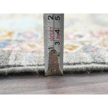 Load image into Gallery viewer, 7&#39;10&quot;x10&#39;1&quot; Stone Gray, Dense Weave Soft Wool, Hand Knotted Afghan Super Kazak With Colorful Elephant Feet Ersari Design, Vegetable Dyes, Oriental Rug FWR493782