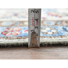 Load image into Gallery viewer, 7&#39;10&quot;x9&#39;10&quot; Silver Blue, Afghan Super Kazak With Geometric Medallions, Vegetable Dyes Dense Weave, Natural Wool Hand Knotted, Oriental Rug FWR493830