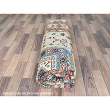 Load image into Gallery viewer, 8&#39;x9&#39;6&quot; Cream, Afghan Super Kazak With Large Medallions, Vegetable Dyes Dense Weave, Extra Soft Wool Hand Knotted, Oriental Rug FWR493938