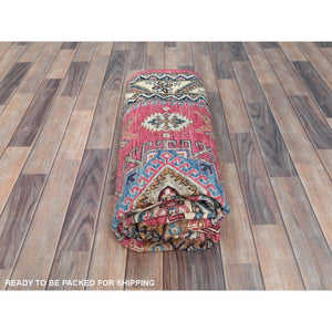 6'x8'9" Taffy Pink, Natural Wool Hand Knotted, Afghan Super Kazak With Large Medallions, Natural Dyes Densely Woven, Oriental Rug FWR494340