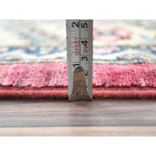 Load image into Gallery viewer, 6&#39;x8&#39;9&quot; Taffy Pink, Natural Wool Hand Knotted, Afghan Super Kazak With Large Medallions, Natural Dyes Densely Woven, Oriental Rug FWR494340