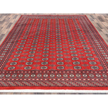 Load image into Gallery viewer, 8&#39;1&quot;x9&#39;9&quot; Deep And Rich Red, Hand Knotted Mori Bokara With Geometric Medallions Design, Organic Wool, Oriental Rug FWR494604