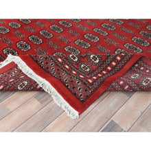 Load image into Gallery viewer, 8&#39;1&quot;x9&#39;9&quot; Deep And Rich Red, Hand Knotted Mori Bokara With Geometric Medallions Design, Organic Wool, Oriental Rug FWR494604