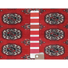 Load image into Gallery viewer, 8&#39;1&quot;x9&#39;9&quot; Deep And Rich Red, Hand Knotted Mori Bokara With Geometric Medallions Design, Organic Wool, Oriental Rug FWR494604