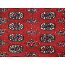 Load image into Gallery viewer, 8&#39;1&quot;x9&#39;9&quot; Deep And Rich Red, Hand Knotted Mori Bokara With Geometric Medallions Design, Organic Wool, Oriental Rug FWR494604