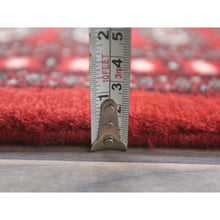 Load image into Gallery viewer, 8&#39;1&quot;x9&#39;9&quot; Deep And Rich Red, Hand Knotted Mori Bokara With Geometric Medallions Design, Organic Wool, Oriental Rug FWR494604