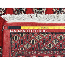 Load image into Gallery viewer, 8&#39;1&quot;x9&#39;9&quot; Deep And Rich Red, Hand Knotted Mori Bokara With Geometric Medallions Design, Organic Wool, Oriental Rug FWR494604