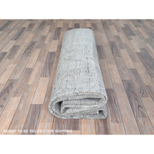 Load image into Gallery viewer, 9&#39;3&quot;x12&#39; Stone Gray, Worn Down Rustic Feel, Worn Wool Hand Knotted, Semi Antique Persian Tabriz, Oriental Rug FWR495264