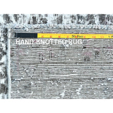 Load image into Gallery viewer, 9&#39;3&quot;x12&#39; Stone Gray, Worn Down Rustic Feel, Worn Wool Hand Knotted, Semi Antique Persian Tabriz, Oriental Rug FWR495264
