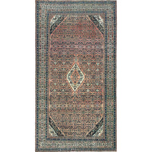 Load image into Gallery viewer, 11&#39;2&quot;x21&#39;2&quot; Salmon Color, Vintage Persian Bibikabad with All Over Design, Hand Knotted, Pure Wool, Gallery Size Runner Oriental Rug FWR495288