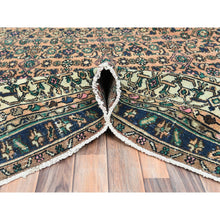 Load image into Gallery viewer, 11&#39;2&quot;x21&#39;2&quot; Salmon Color, Vintage Persian Bibikabad with All Over Design, Hand Knotted, Pure Wool, Gallery Size Runner Oriental Rug FWR495288