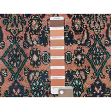 Load image into Gallery viewer, 11&#39;2&quot;x21&#39;2&quot; Salmon Color, Vintage Persian Bibikabad with All Over Design, Hand Knotted, Pure Wool, Gallery Size Runner Oriental Rug FWR495288