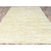 Load image into Gallery viewer, 10&#39;1&quot;x14&#39;1&quot; Beige, Undyed Natural Wool Hand Knotted, Shag Flokati Greek Style, Oriental Rug FWR495390