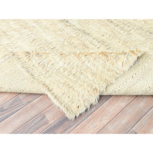 Load image into Gallery viewer, 10&#39;1&quot;x14&#39;1&quot; Beige, Undyed Natural Wool Hand Knotted, Shag Flokati Greek Style, Oriental Rug FWR495390