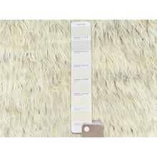 Load image into Gallery viewer, 10&#39;1&quot;x14&#39;1&quot; Beige, Undyed Natural Wool Hand Knotted, Shag Flokati Greek Style, Oriental Rug FWR495390