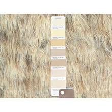Load image into Gallery viewer, 9&#39;x9&#39; Beige, Shag Flokati Greek Style, Undyed Natural Wool Hand Knotted, Square Oriental Rug FWR495396